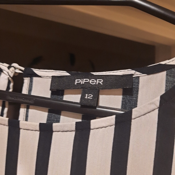 Piper striped flare sleeve blouse - Picture 2 of 4